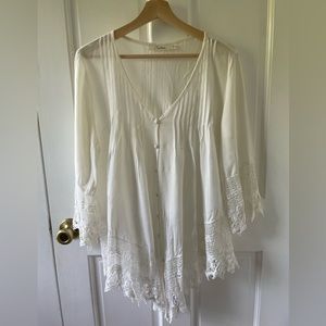 Crochet Button Up Beach Cover Up